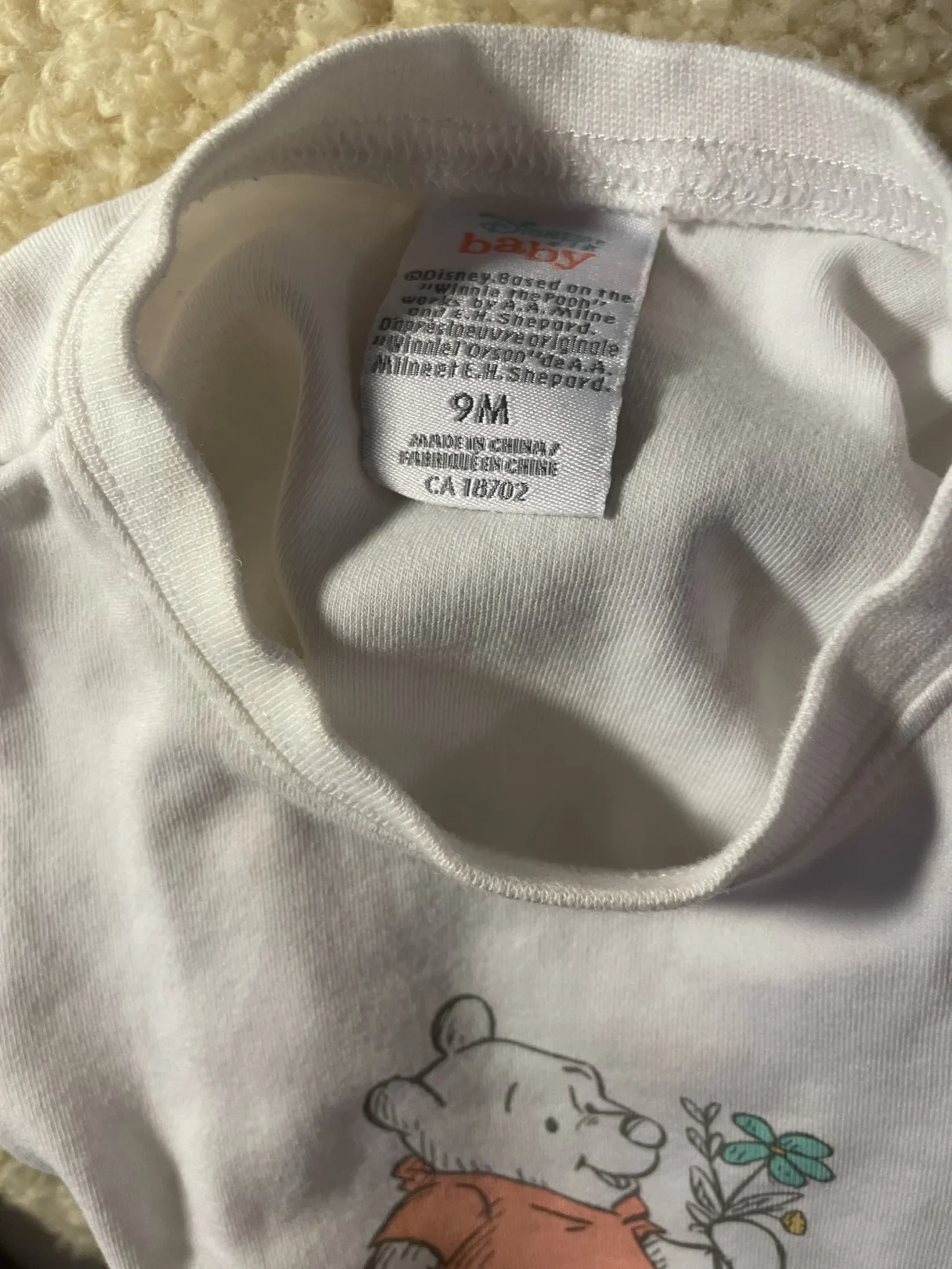 Image for Winnie the Pooh T-shirt for 9-month-old girls