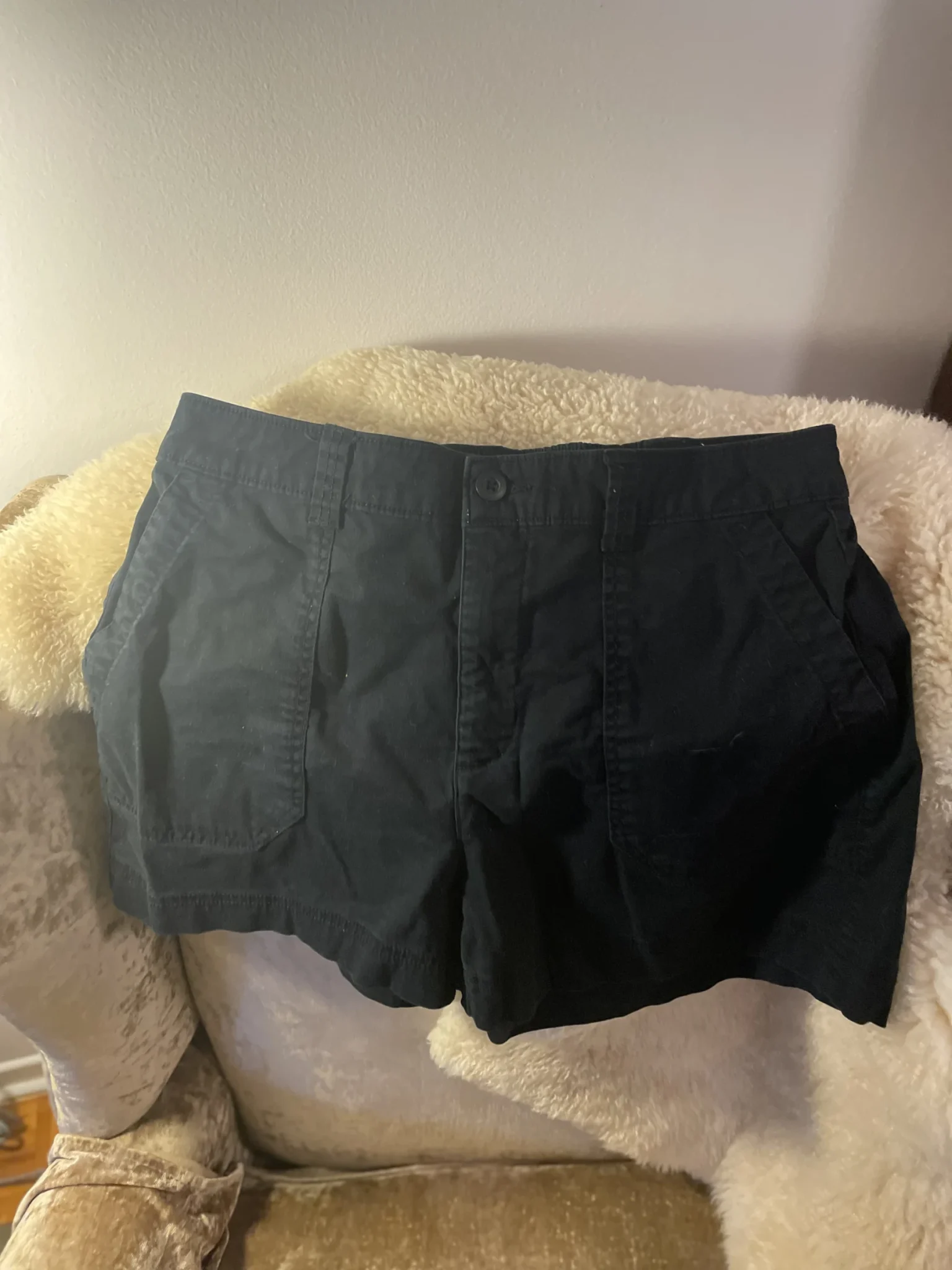 Featured image for Black cotton chino-style shorts