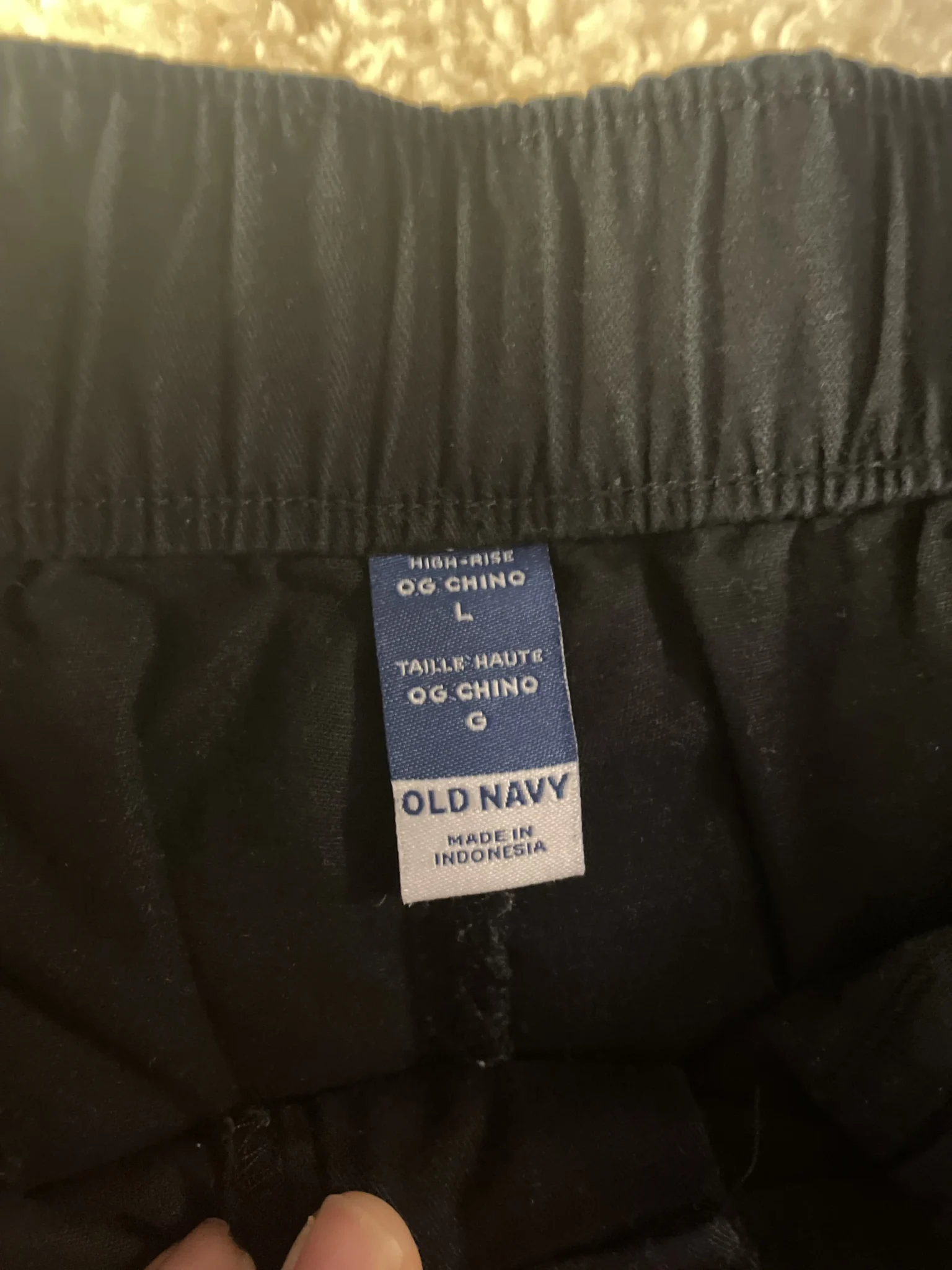 Image for Black cotton chino-style shorts