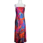 Featured thumbnail for JOIE SATIN BOHO VACATION TROPICAL CAMI MIDI DRESS