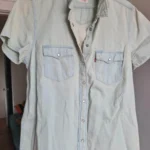 Featured thumbnail for Chemise légère effet délavée en jean