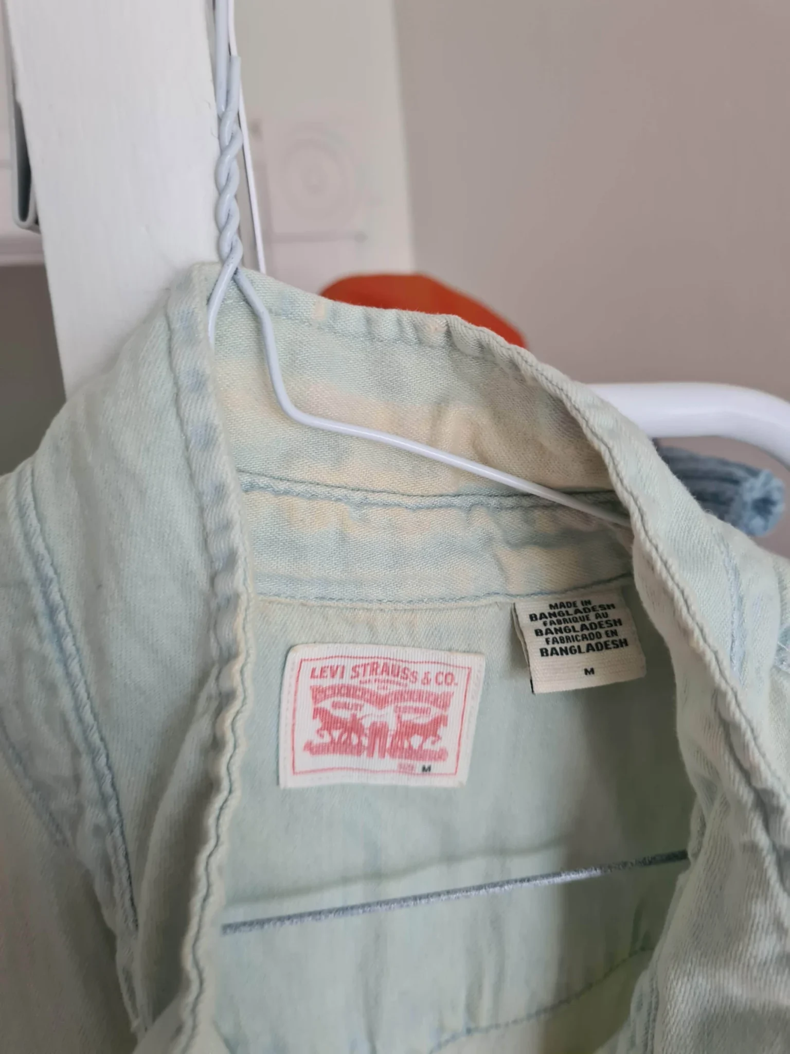 Image for Chemise légère effet délavée en jean