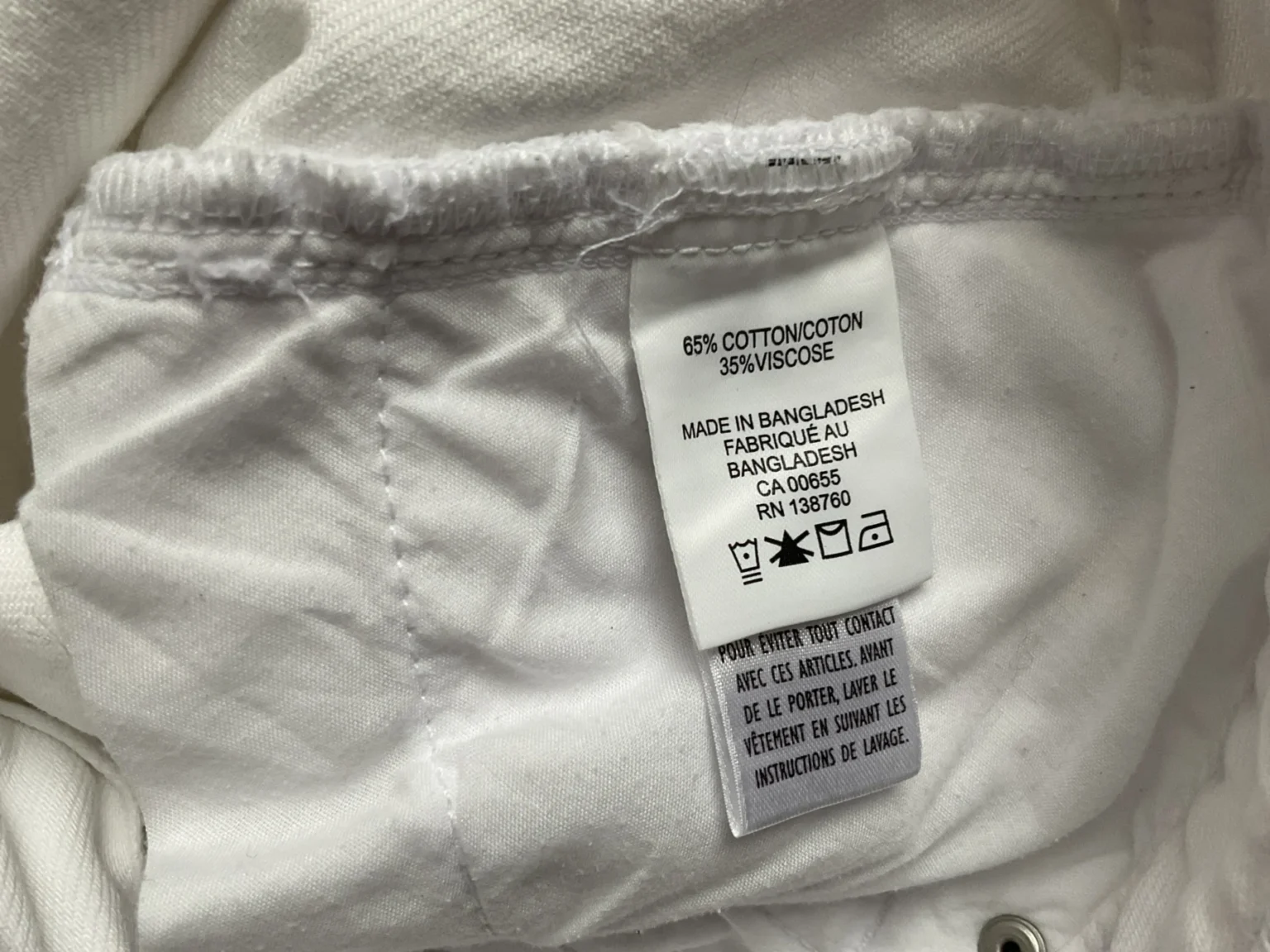 Image for Jeans jambe large blanc
