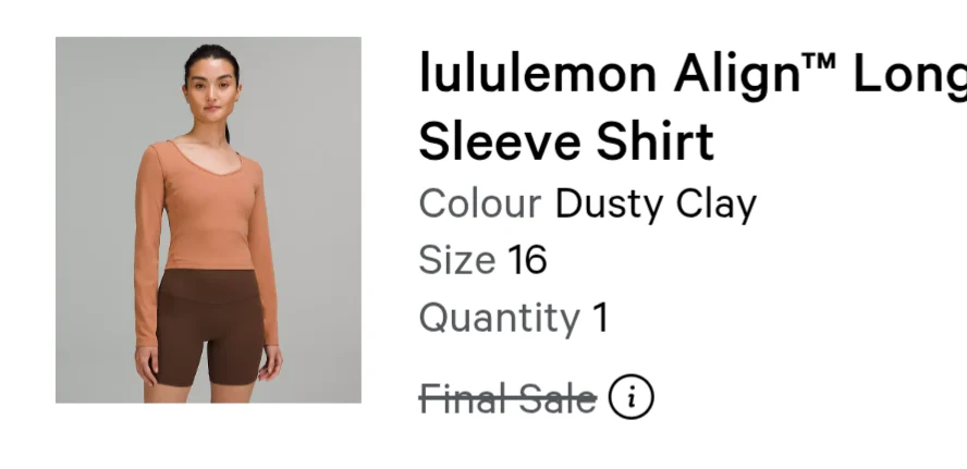 Image for Lululemon Top Align