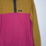 Thumbnail for Patagonia Men’s Two-Tone micro D Snap-T Fleece Pullover, Mustard Pink, size L