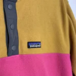 Thumbnail for Patagonia Men’s Two-Tone micro D Snap-T Fleece Pullover, Mustard Pink, size L