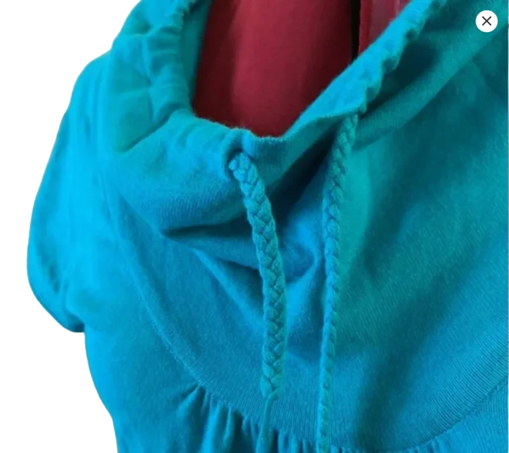 Image for TWIK – Tunique turquoise en coton – Style sport-chic, col bénitier, coupe longue, poches latérales – Médium