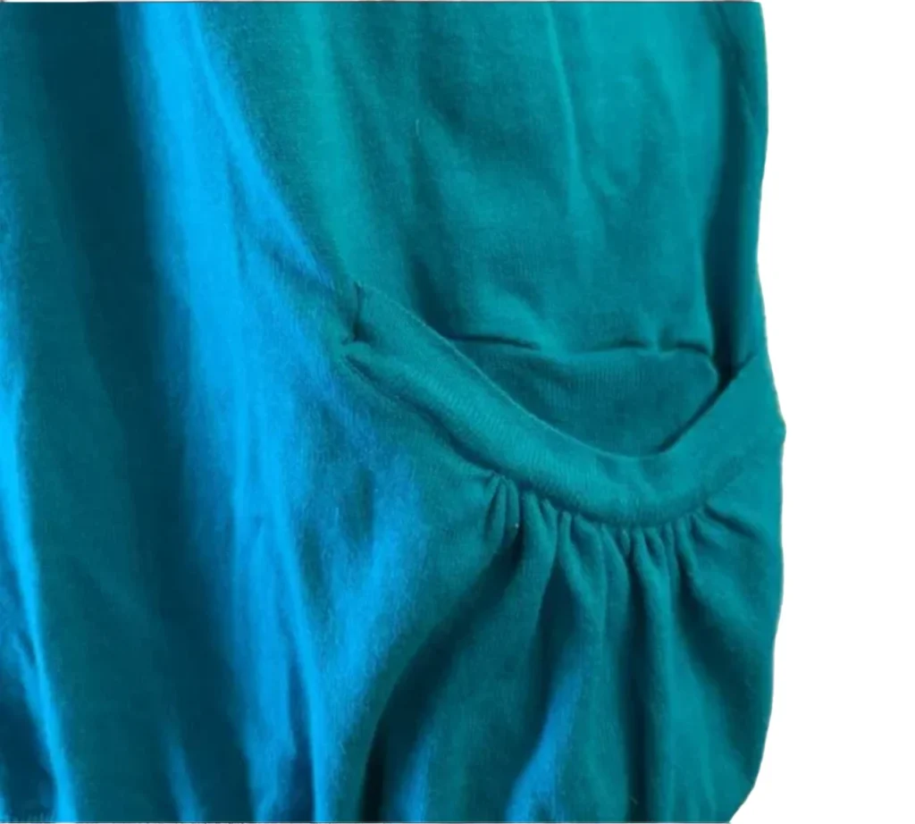 Image for TWIK – Tunique turquoise en coton – Style sport-chic, col bénitier, coupe longue, poches latérales – Médium