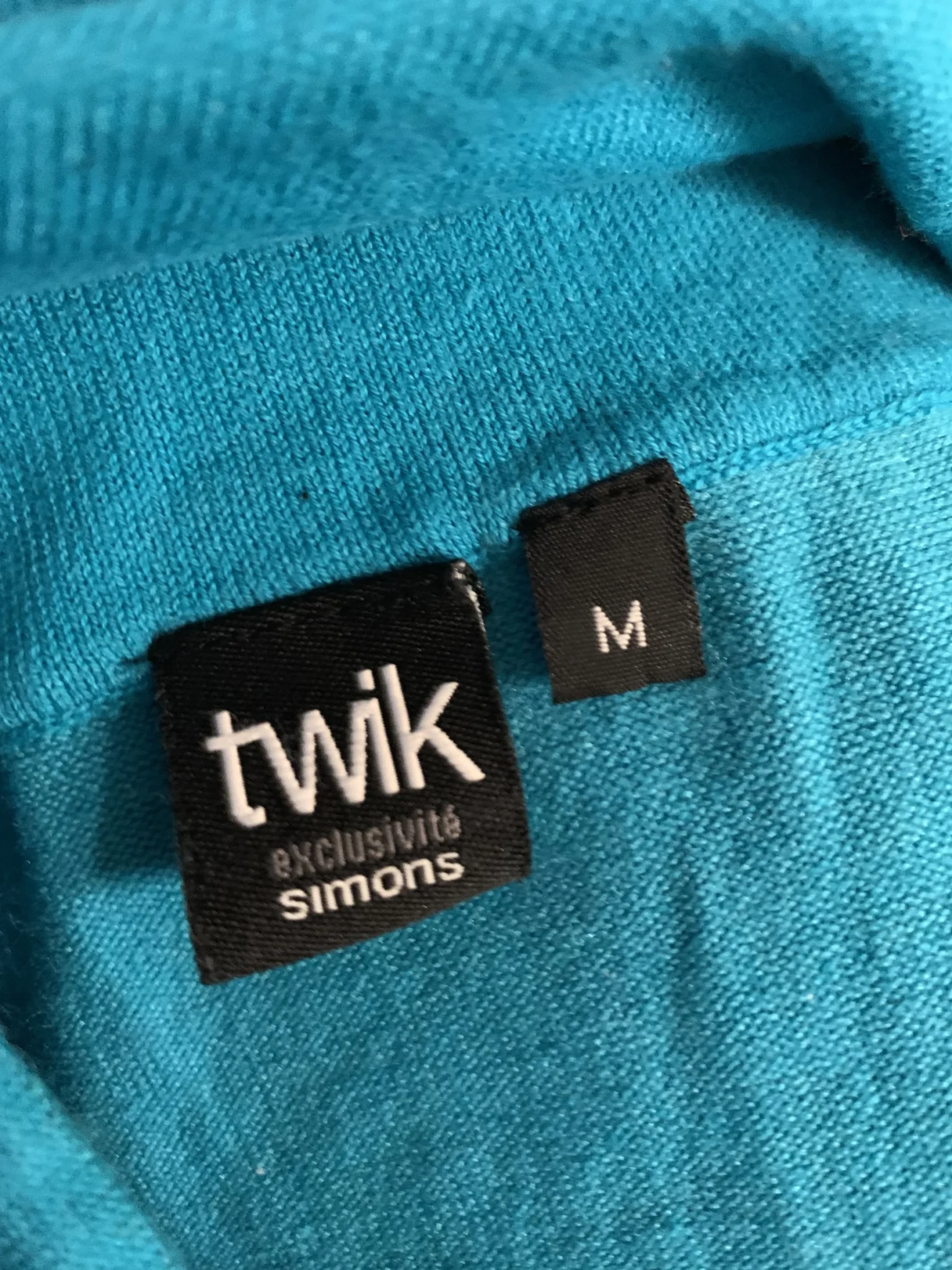 Image for TWIK – Tunique turquoise en coton – Style sport-chic, col bénitier, coupe longue, poches latérales – Médium