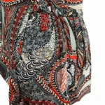 Thumbnail for Débardeur sans manches Tunique Bohème Paisley Rouge Noir Sangle Boucle Style Boho Medium