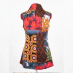 Thumbnail for SAN FRANCISCO - Haut Tunic  Col Bénitier Multicolore Imprimé Rétro Patchwork Style Boho - Large