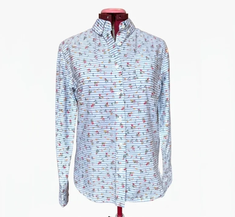 Featured image for PENFIELD – Chemise boutonnée à manches longues, rayée à fleurs, style preppy – Taille M