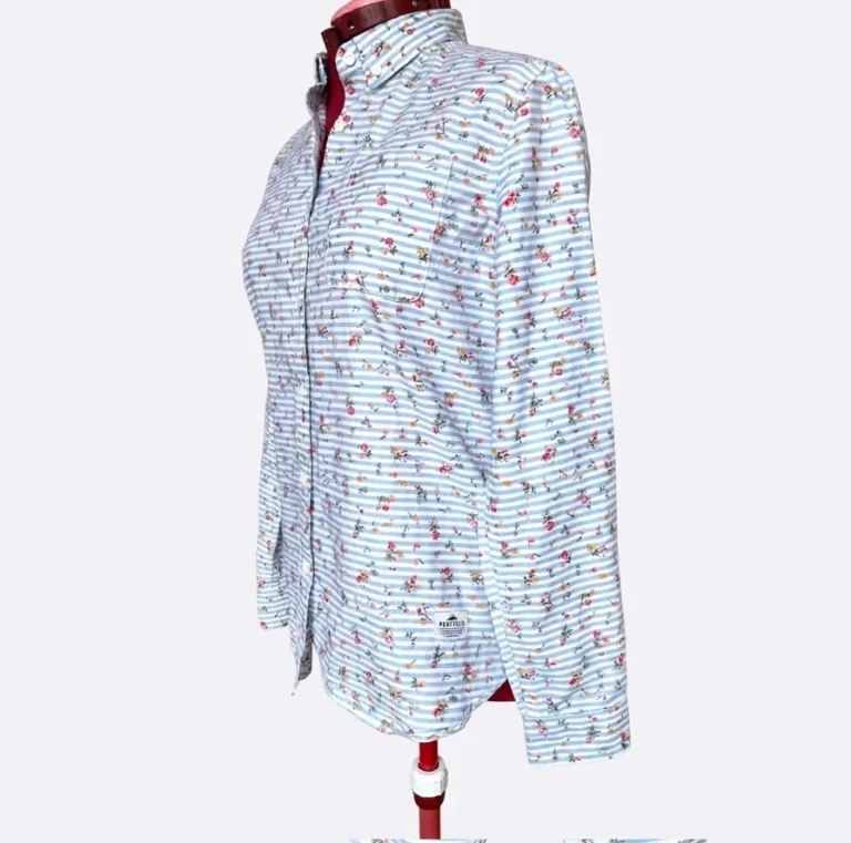 Image for PENFIELD – Chemise boutonnée à manches longues, rayée à fleurs, style preppy – Taille M