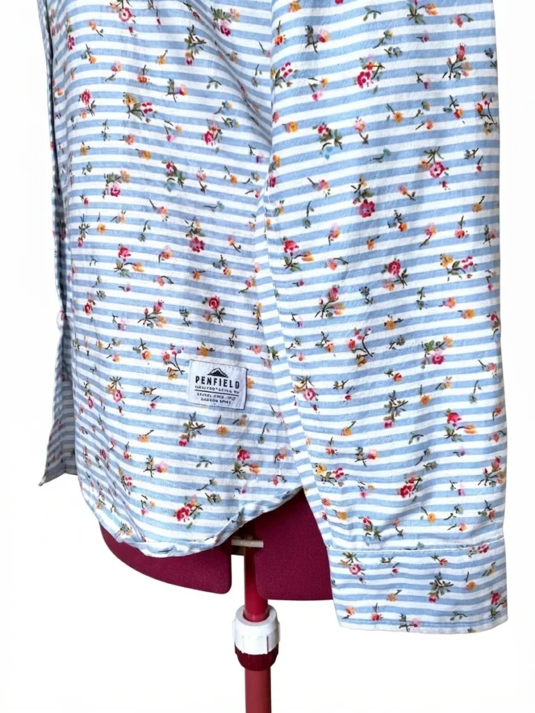 Image for PENFIELD – Chemise boutonnée à manches longues, rayée à fleurs, style preppy – Taille M