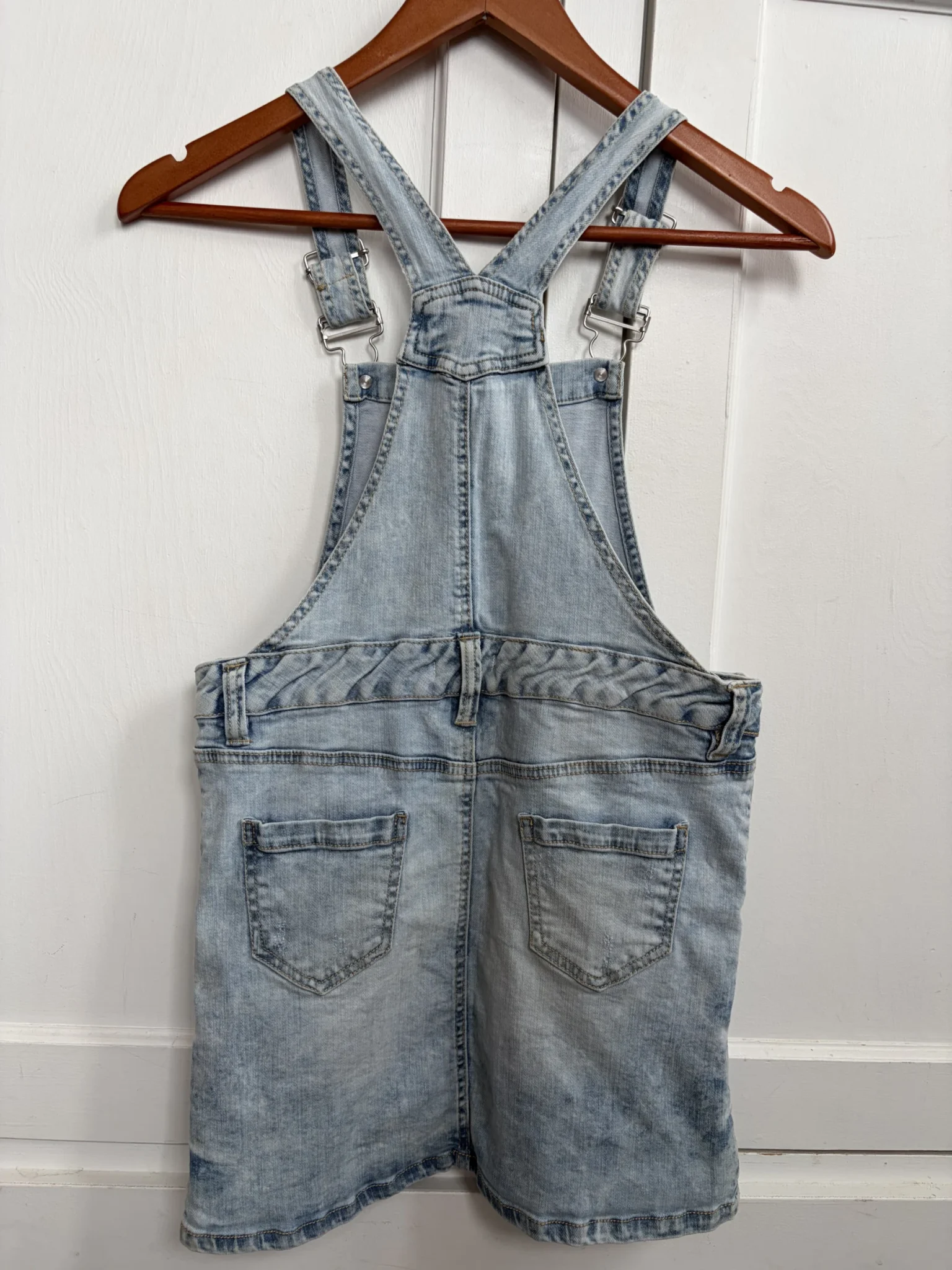 Image for Denim pinafore skirt