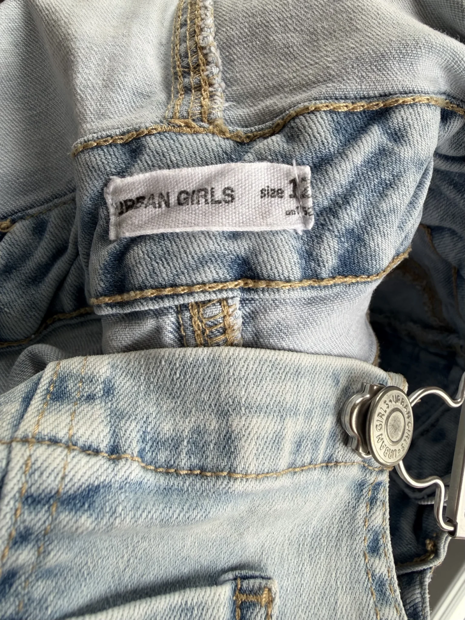 Image for Denim pinafore skirt
