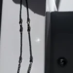 Thumbnail for Tocara women’s anthracite-coloured glass bead necklace