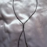 Thumbnail for Tocara women’s anthracite-coloured glass bead necklace