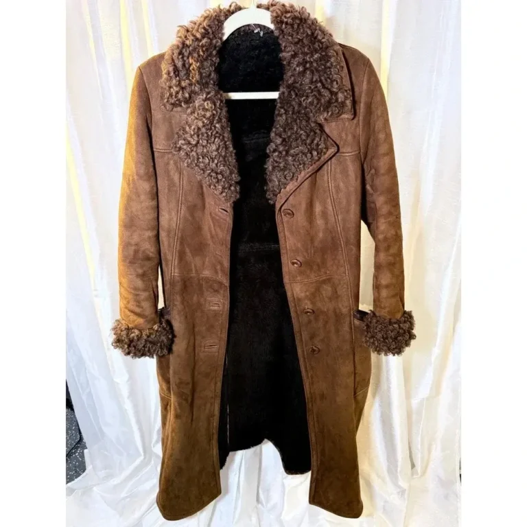 Featured image for Vintage 1970s by Ronson British Shearling Suede Trench Coat Boho Penny Lane