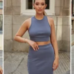 Featured thumbnail for Ensemble 2 pièces côtelé jupes et top camisole