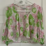 Featured thumbnail for Blouse plissée à fleurs GANNI