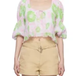 Thumbnail for Blouse plissée à fleurs GANNI