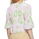 Thumbnail for Blouse plissée à fleurs GANNI