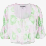 Thumbnail for Blouse plissée à fleurs GANNI