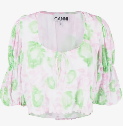 Image for Blouse plissée à fleurs GANNI