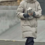 Thumbnail for Light beige mid-length coat