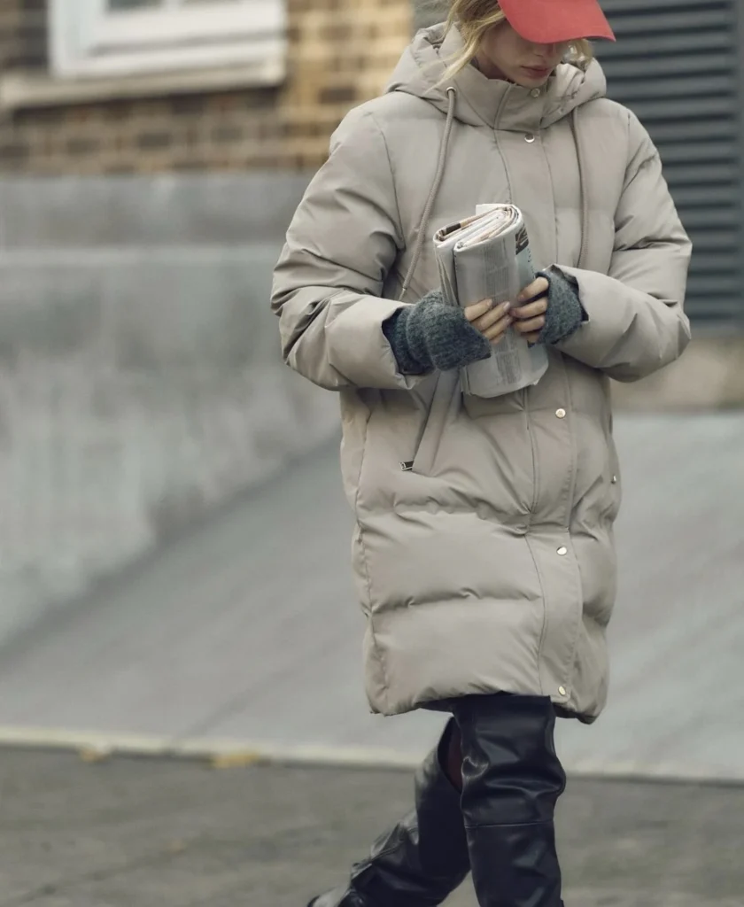 Image for Light beige mid-length coat