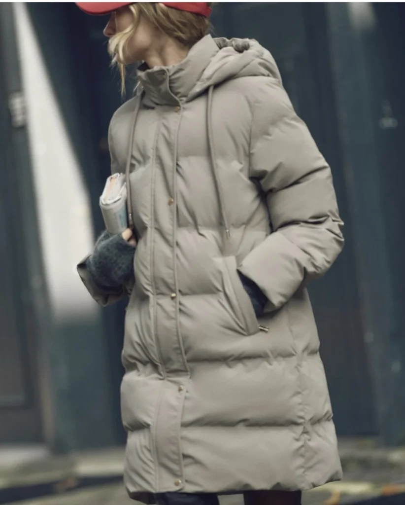 Image for Light beige mid-length coat
