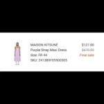 Thumbnail for Maison Kitsuné – Long dress with straps
