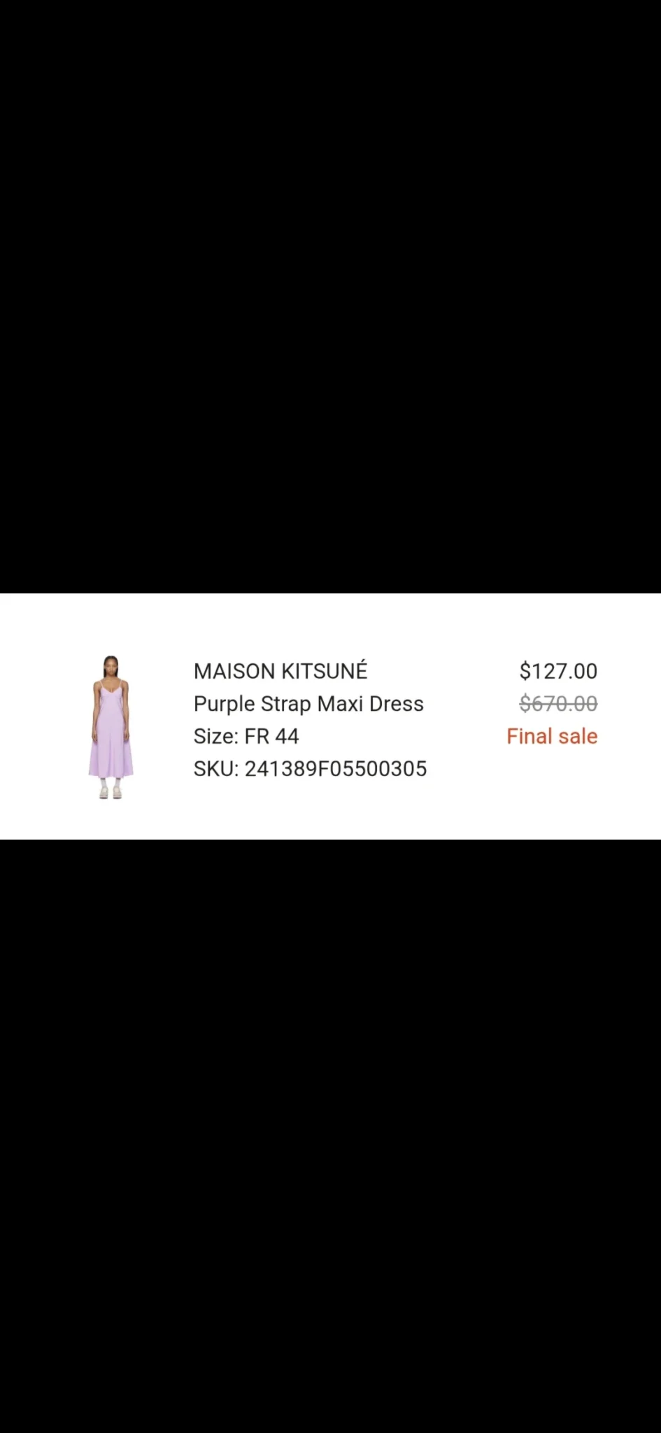 Image for Maison Kitsuné – Long dress with straps
