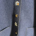 Thumbnail for Veste laine vintage avec broderie