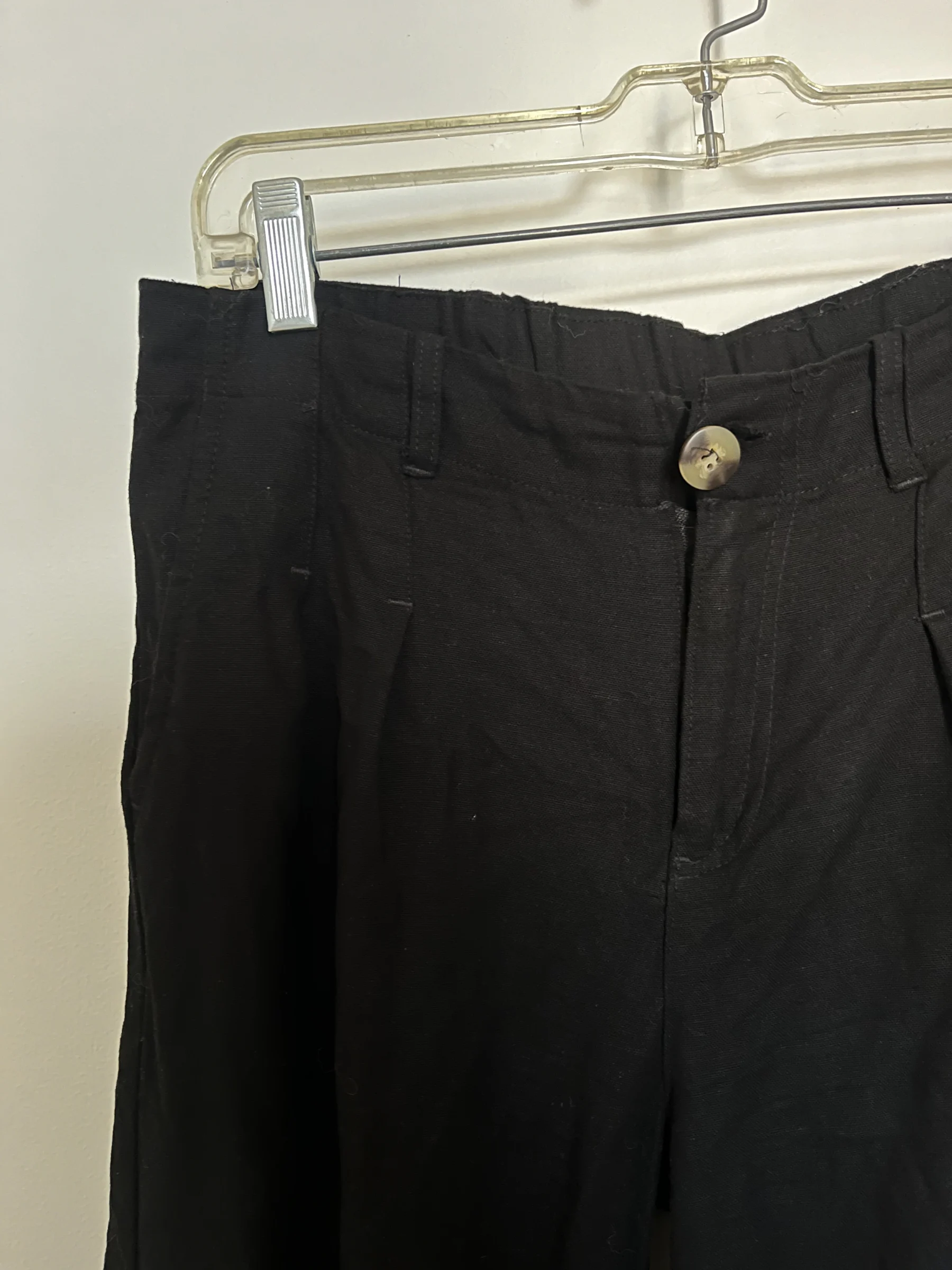 Pantalon noir léger (mélange de lin) Simons seconde main