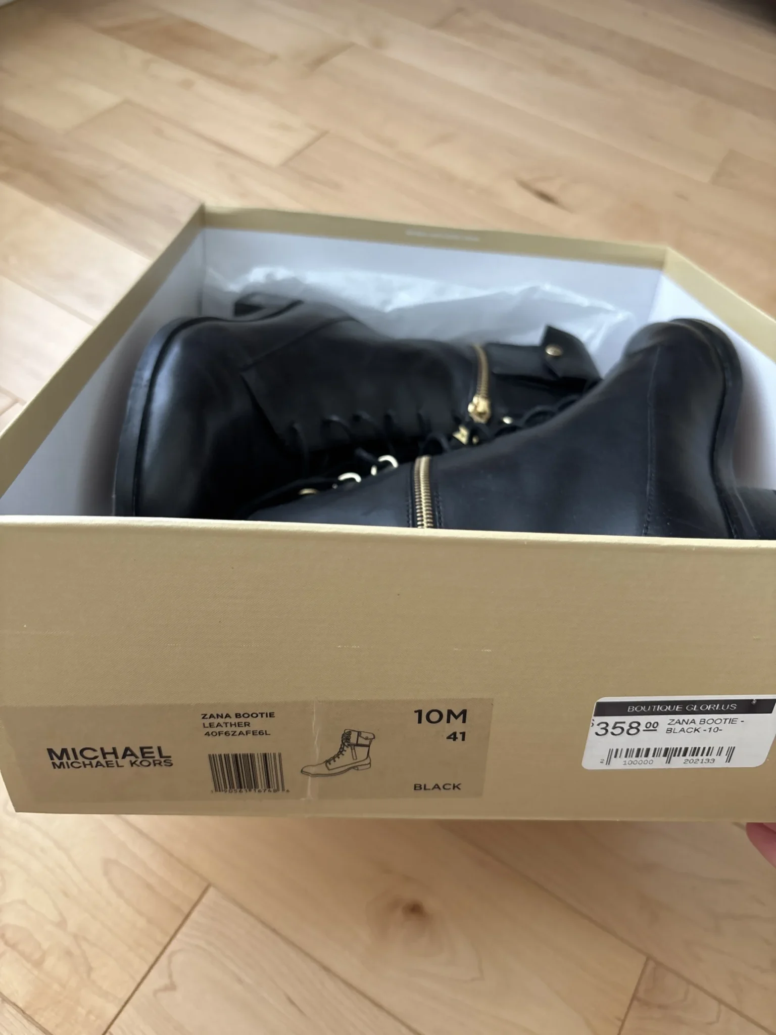 Image for Bottes Michael Kors en cuir noir