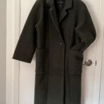 Featured thumbnail for Loose-fitting, lightweight army green coat