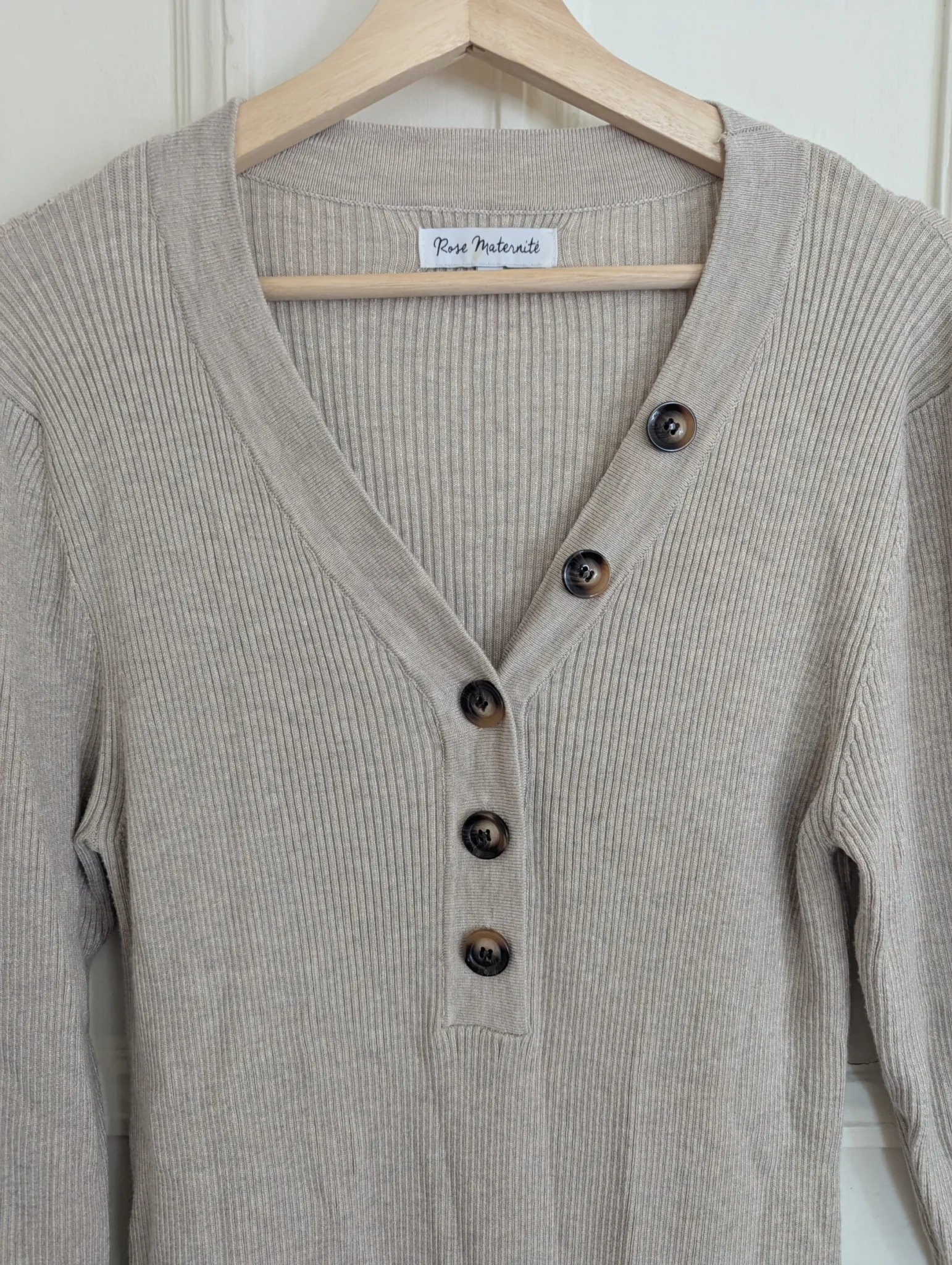 Image for Robe rose maternité beige XS