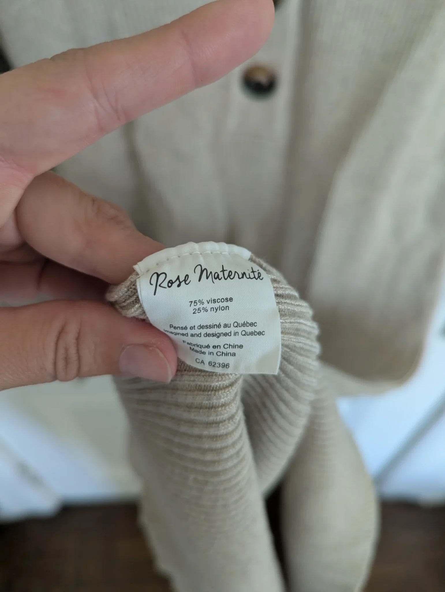 Image for Robe rose maternité beige XS
