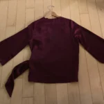 Thumbnail for Blouse rouge bordeaux avec croisé devant.