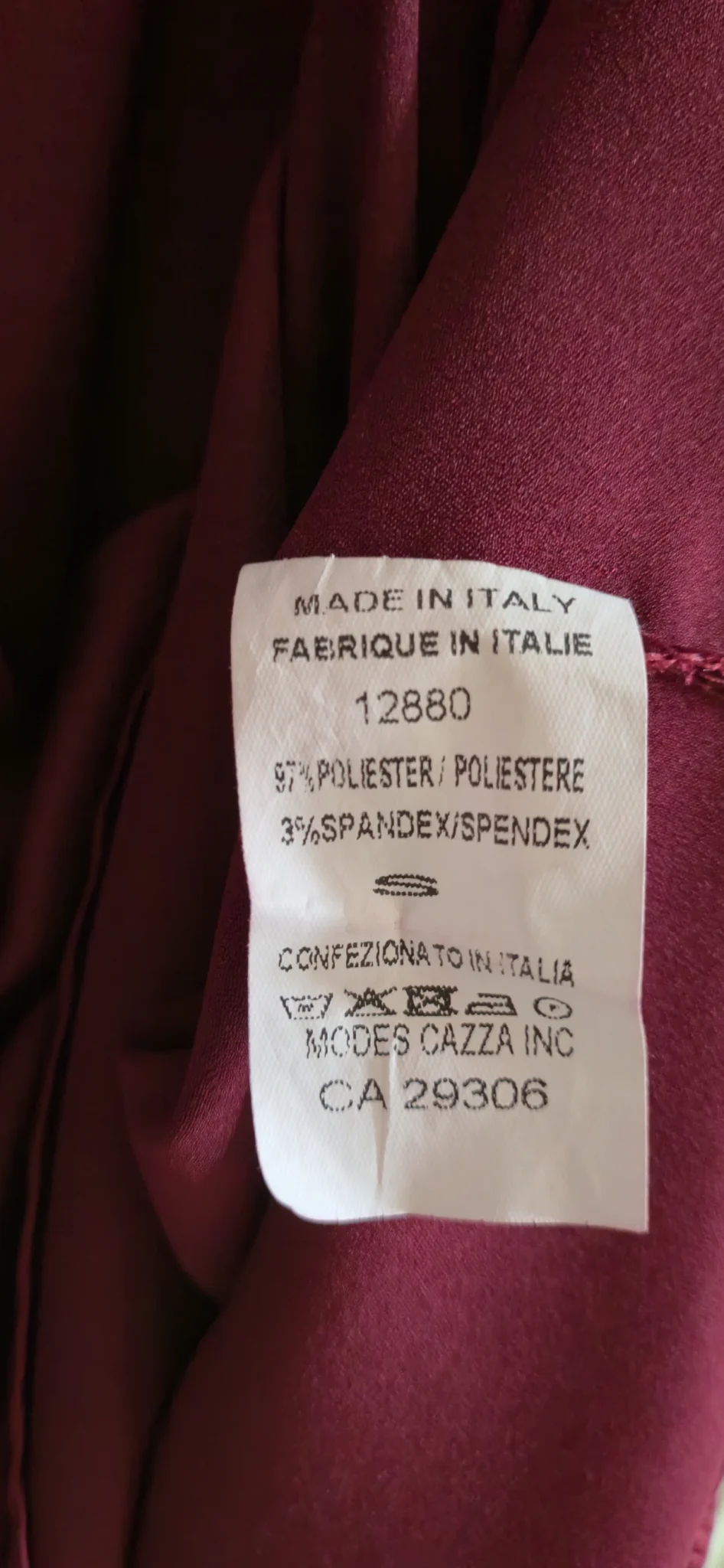 Image for Blouse rouge bordeaux avec croisé devant.