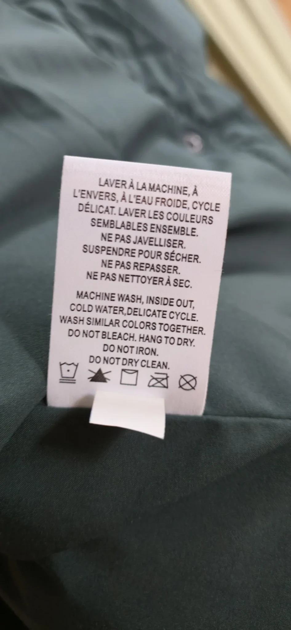 Image for Manteau d'hiver long vert forêt.
