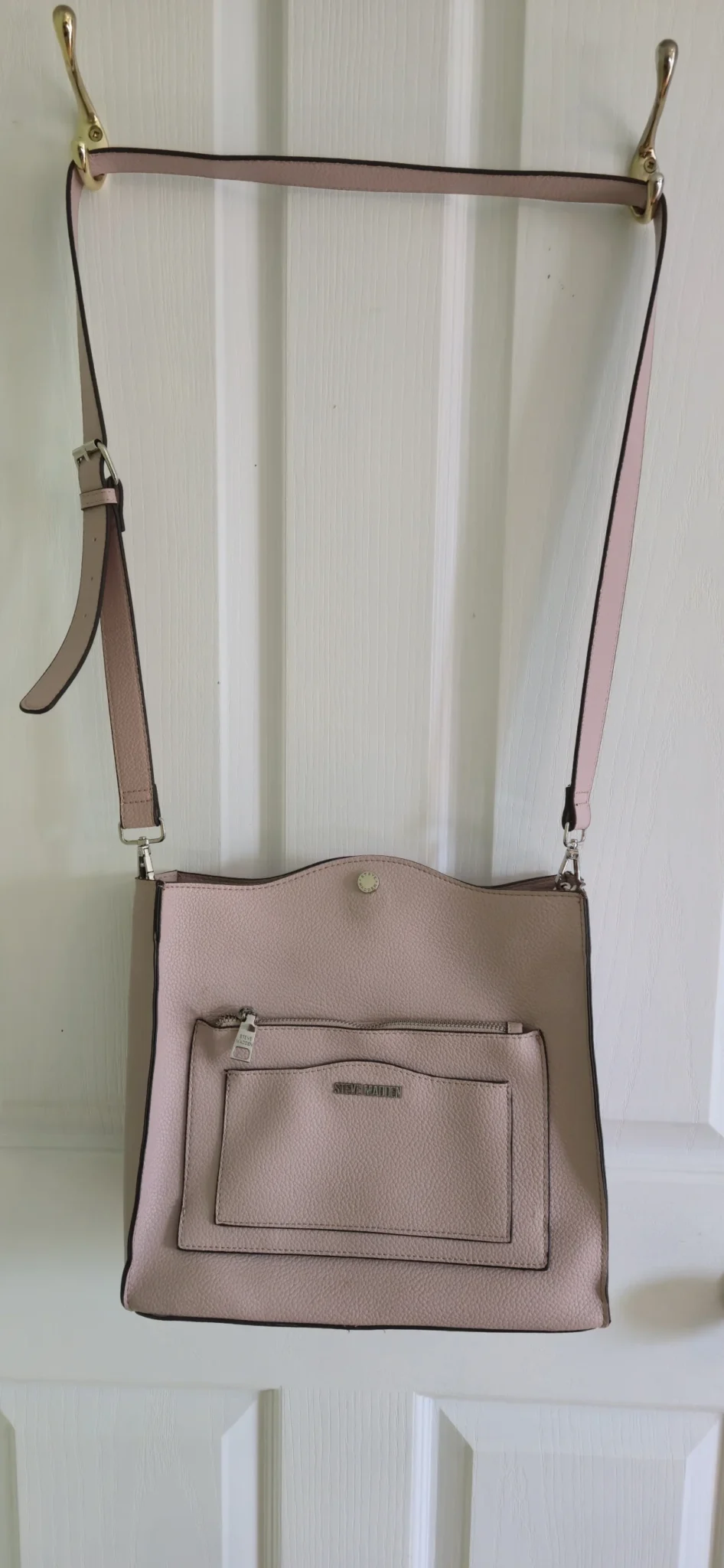 Image for Pink Steve Madden handbag with a clutch bag, shoulder strap AND short strap.