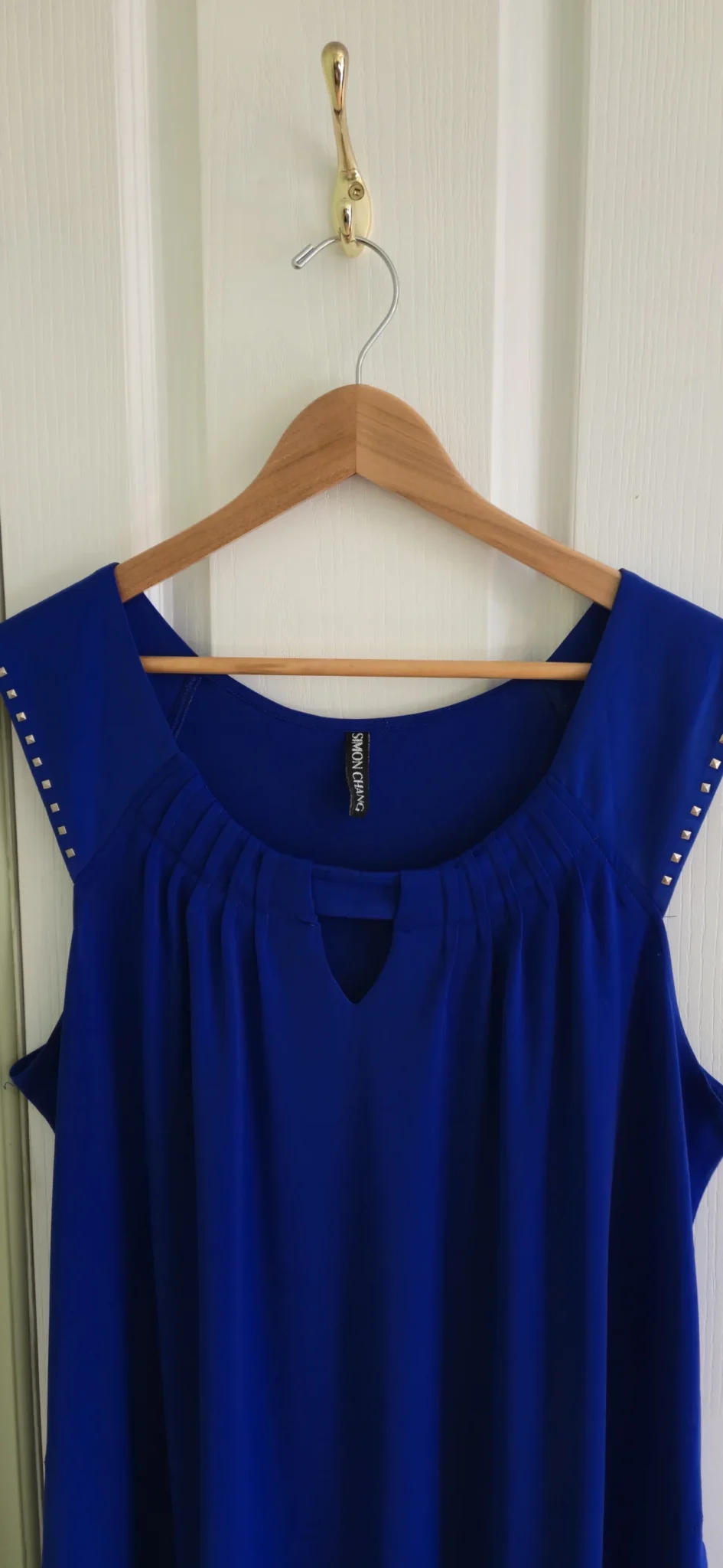 Image for Robe bleue Simon Chang, 1xl, avec poches latérales.
