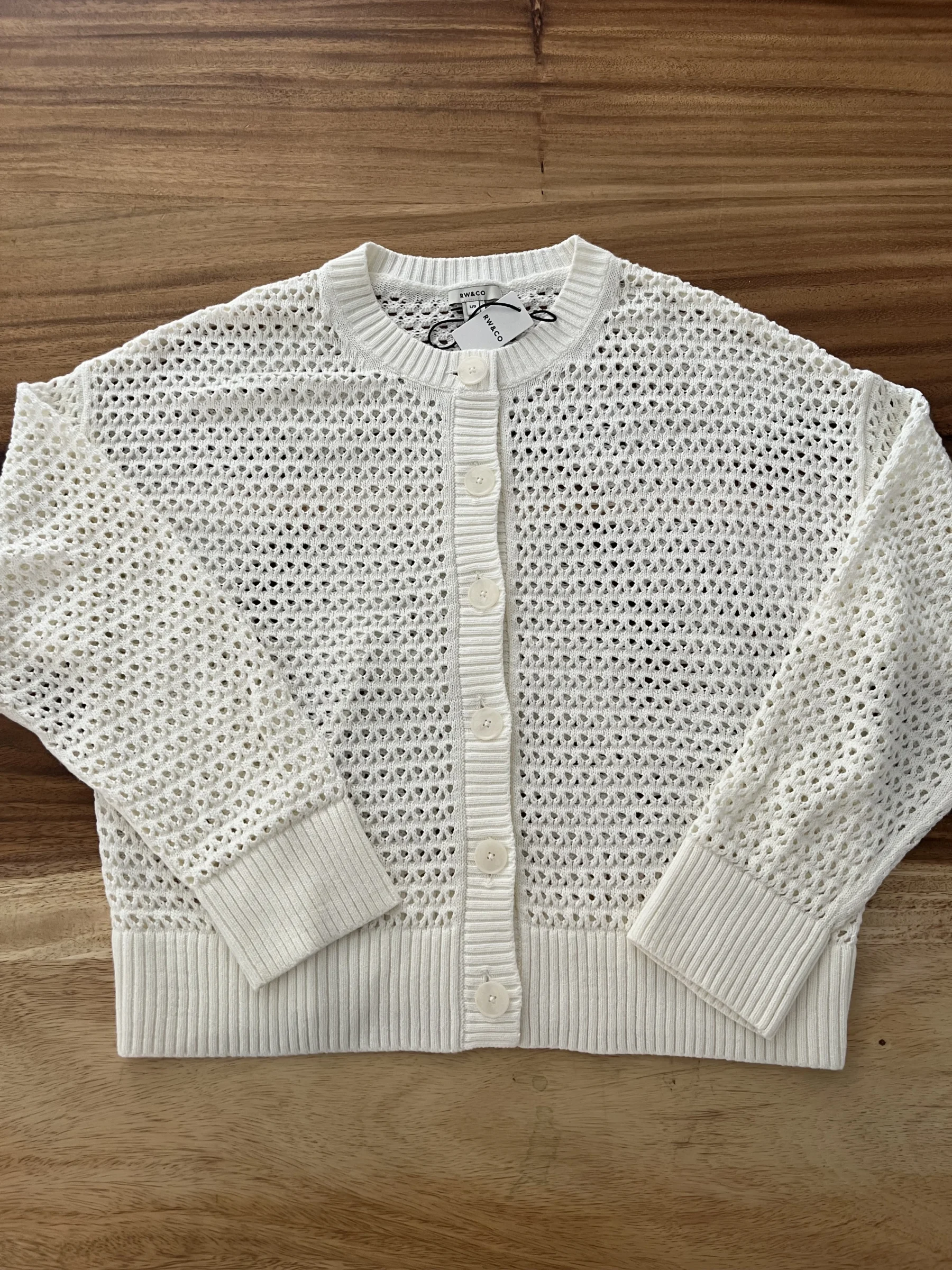 Veste trouée crème RW&co Rw and Co seconde main
