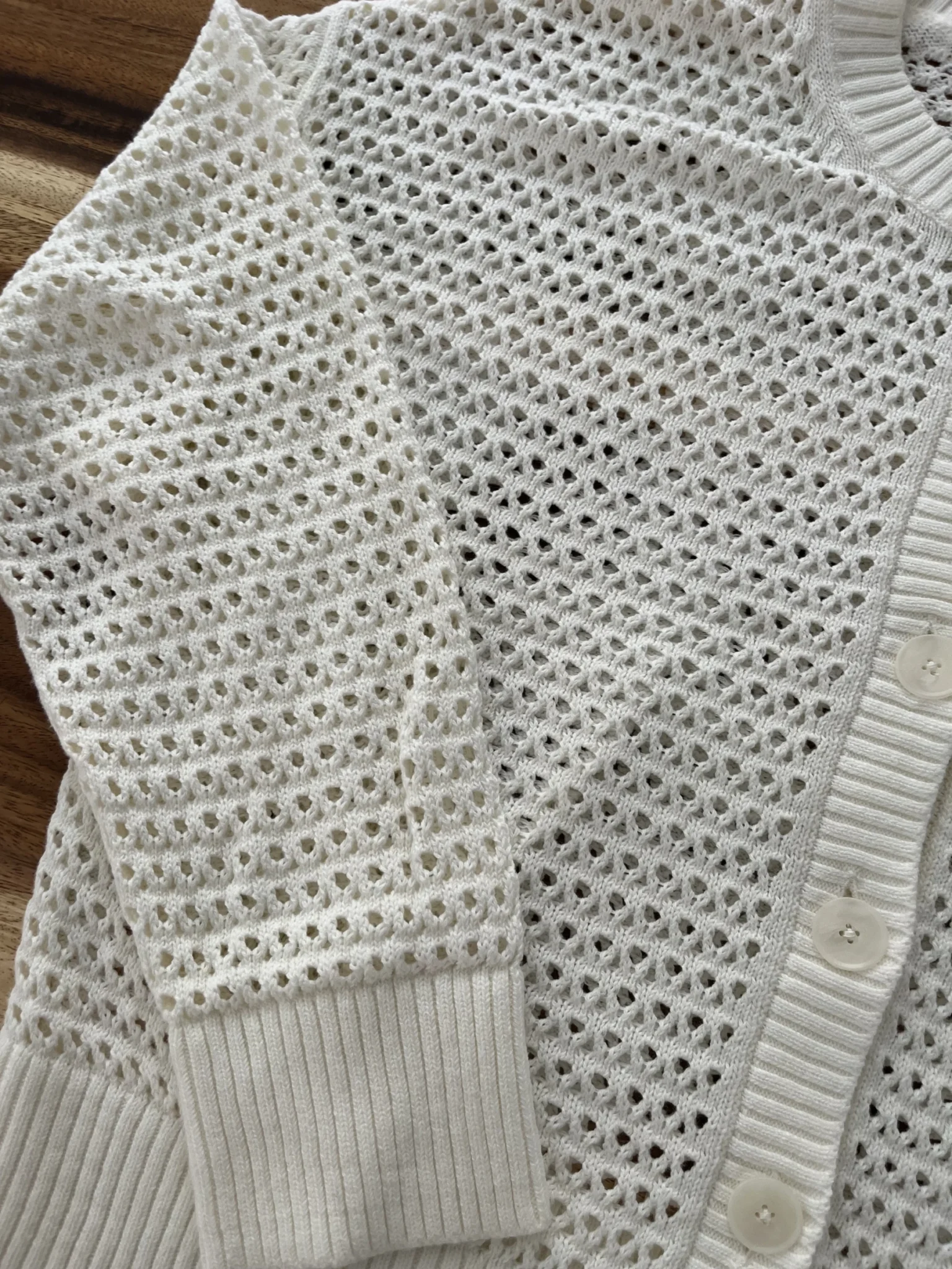 Image for Veste trouée crème RW&co