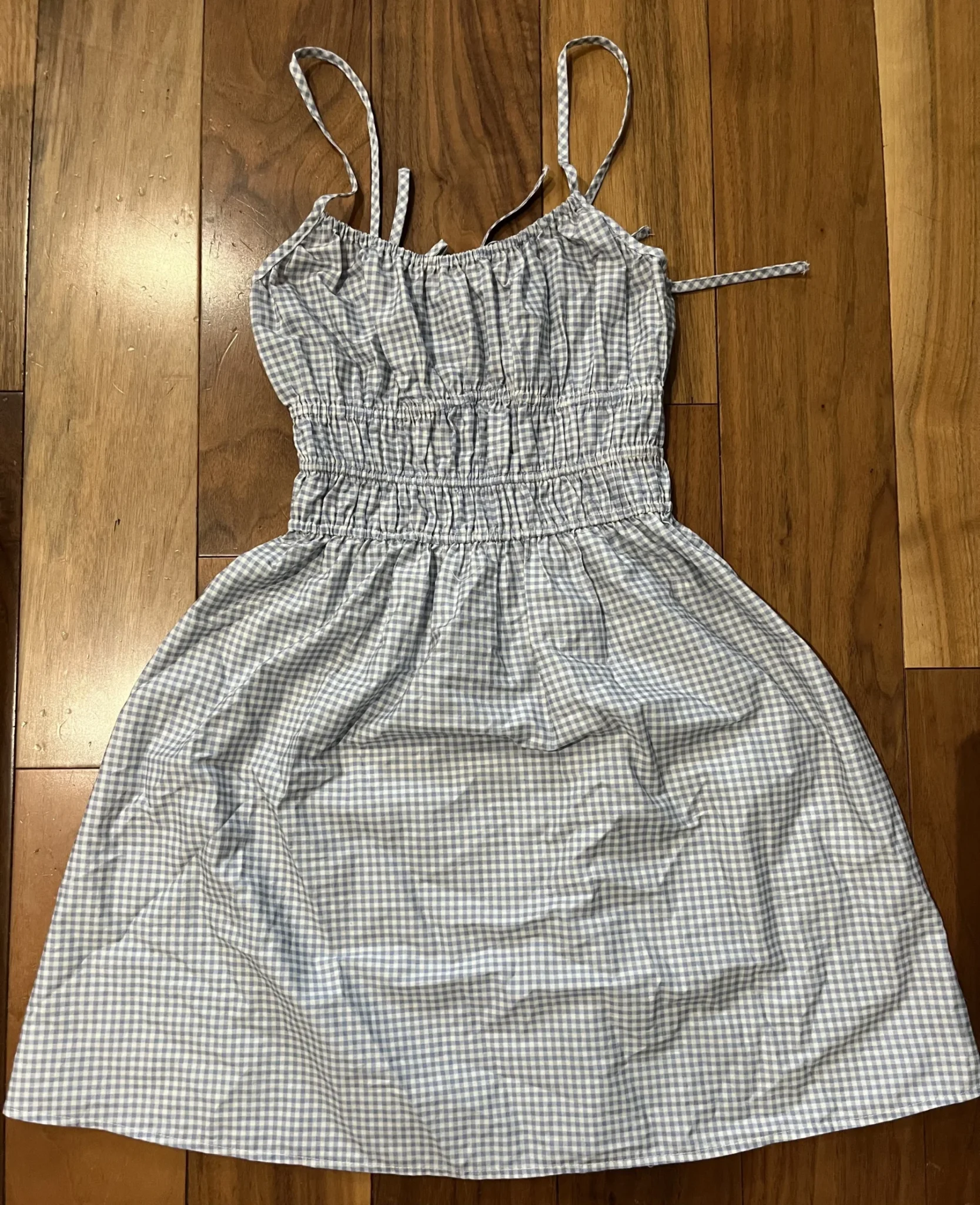 Featured image for Robe à carreaux bleu et blanc HM taille XS