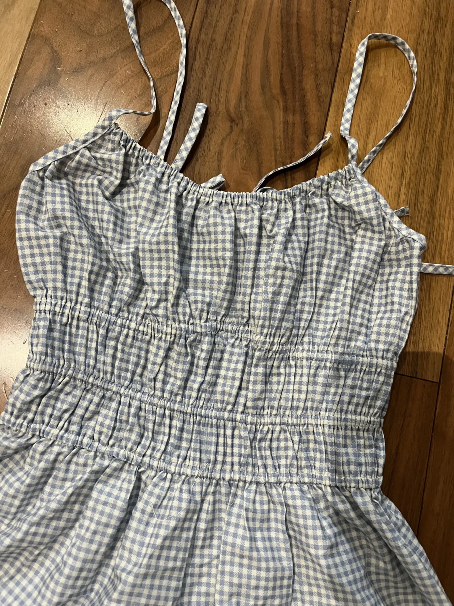 Image for Robe à carreaux bleu et blanc HM taille XS