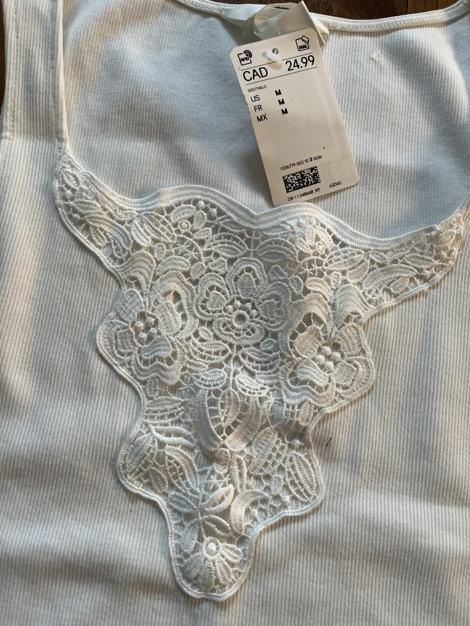 Image for Camisole blanche avec dentelle taille M de HM